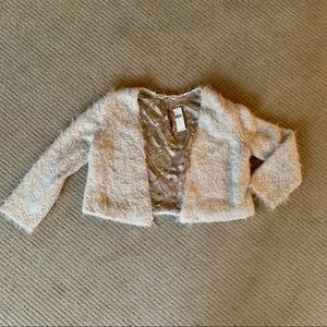 Faux Fur Crop in Ivory